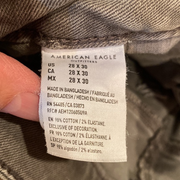 Womens American Eagle skinny jeans size 28x30 - Picture 5 of 8